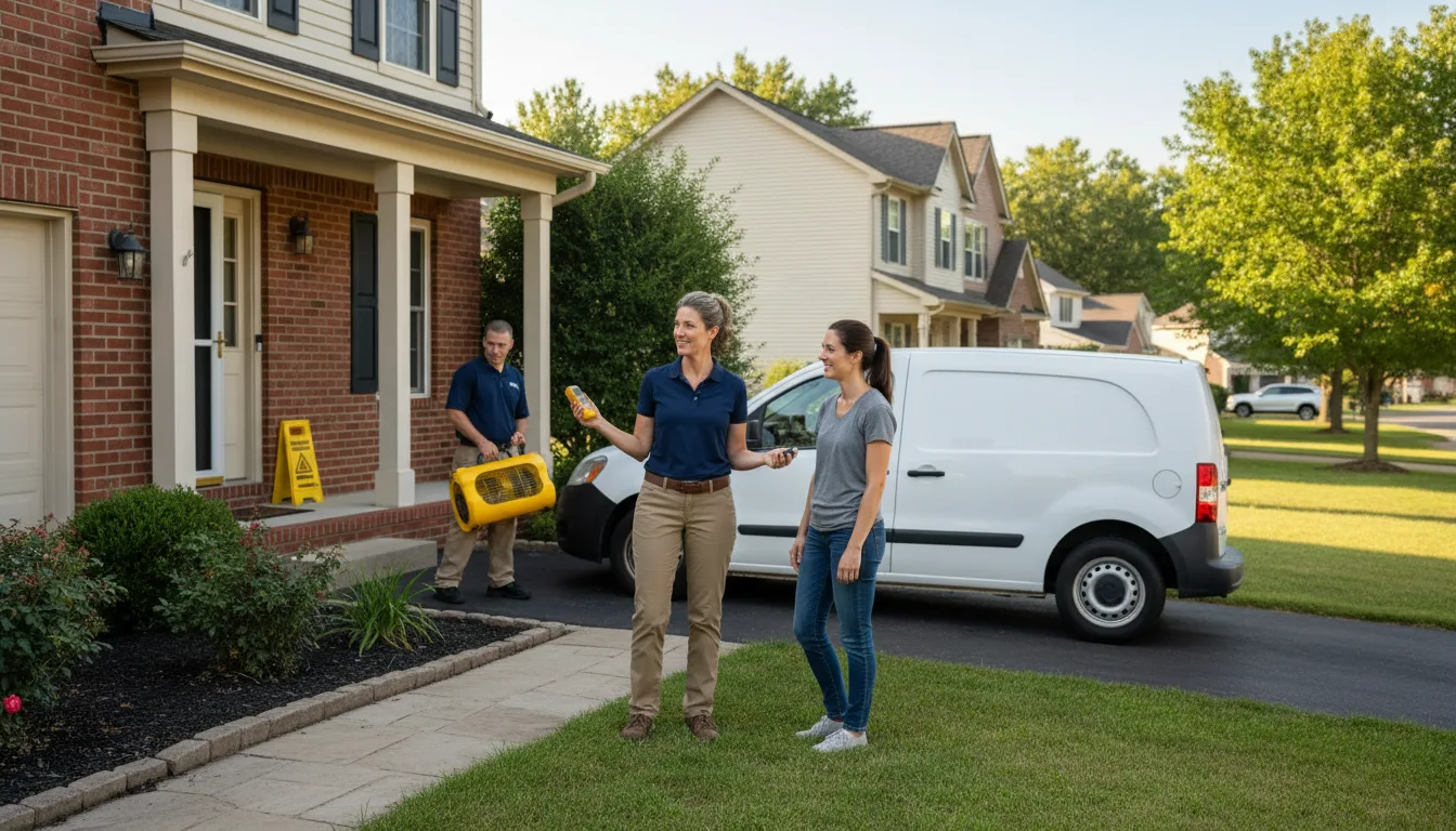 Residential water damage restoration in Cuero, TX